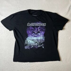 Iron Maiden Graphic T Shirt Large Black Tour Concert Band Tee